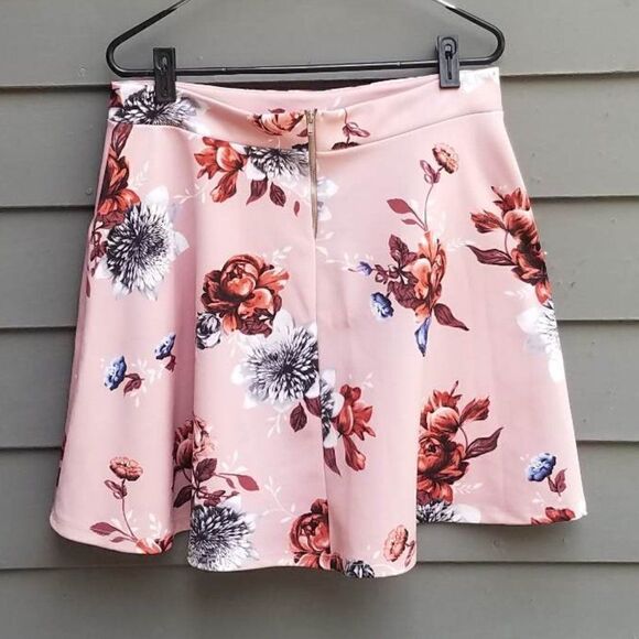 Potters Pot Rose Floral Circle Skirt size Large - Picture 3 of 7